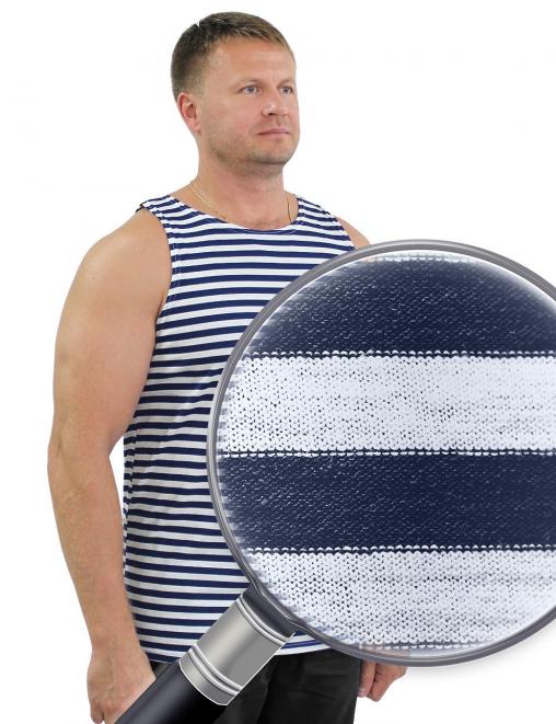 Майка-тельняшка ГОСТ уз/пл Чернильно синяя полоса