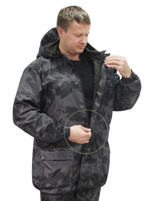 Костюм ТАЙГА-DEMI RS тк.Polarfleece цв.Black ambit