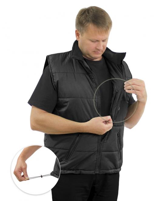 Жилет утеплённый БВР тк.Дюспа цв.Чёрный