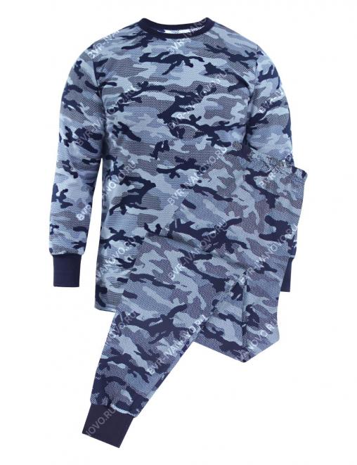 Белье нательное тк.Футер c начёсом  RS цв.BLUR КМФ индиго New