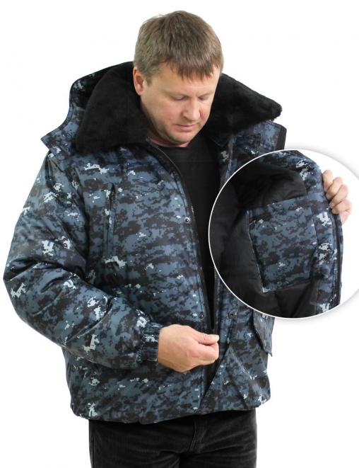 Куртка ОХРАННИК тк.Оксфорд цв.Цифра Синяя 