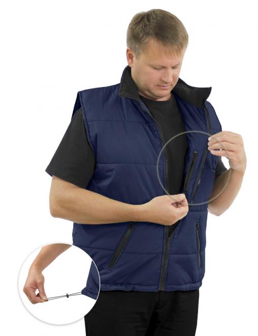 Жилет утеплённый БВР тк.Дюспа цв.Синий