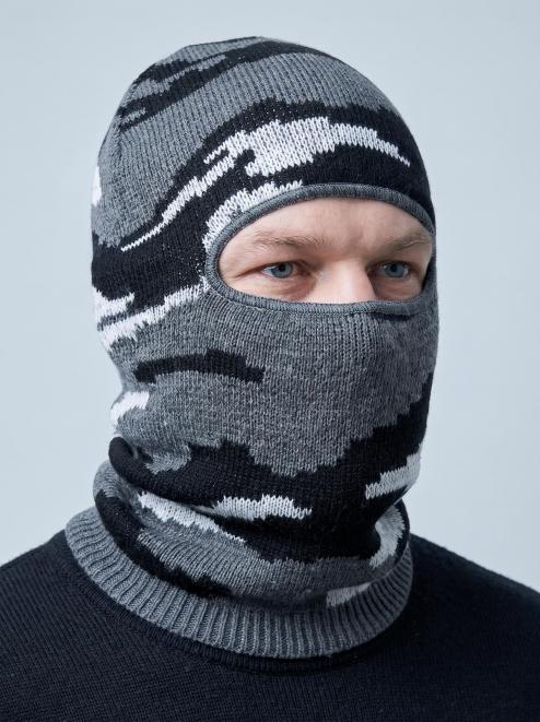 Подшлемник вязаный цв.Серый КМФ