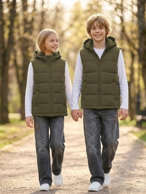 Жилет детский утеплённый СТАЛКЕР цв.Олива
