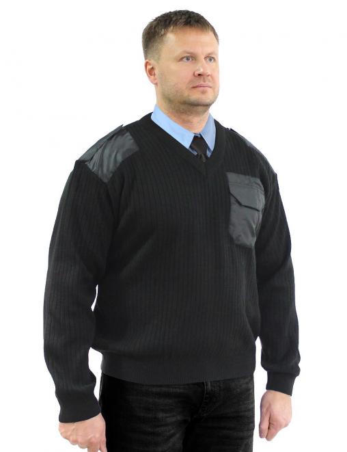 Свитер мужской V-вырез цв.Чёрный