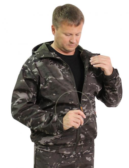 Костюм ДЕМИСЕЗОННЫЙ ГОРИЗОНТ тк.Полифлис цв.Мультикам Черный