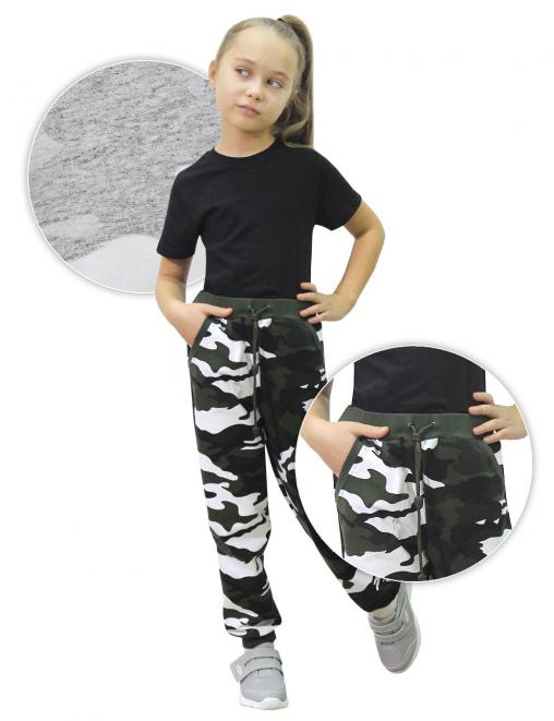 Костюм детский БВР СПОРТ RS тк.Футер цв.Бело-зелёный КМФ 3806