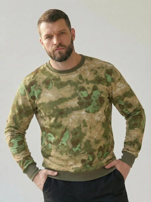 Толстовка мужская ЗАХВАТ цв.Мох/начес