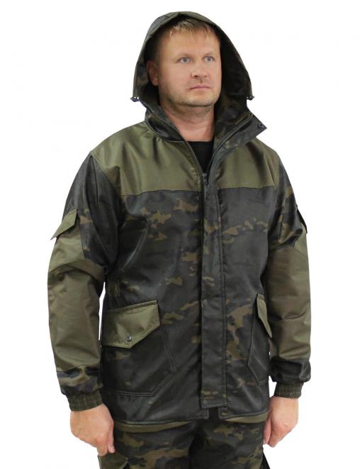 Костюм ГОРКА-ДЕМИ  RS тк.Polarfleece цв.Мультикам черный