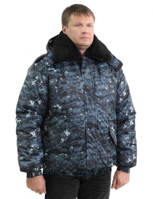 Куртка ОХРАННИК тк.Оксфорд цв.Цифра Синяя 