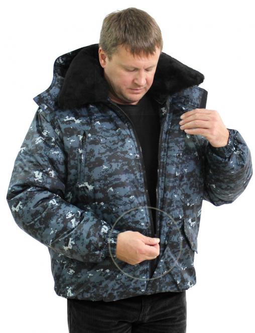 Куртка ОХРАННИК тк.Оксфорд цв.Цифра Темно-синяя