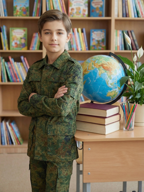 Костюм детский ВОЕННО-ПОЛЕВОЙ тк.Смесовая цв.Цифра Светлая