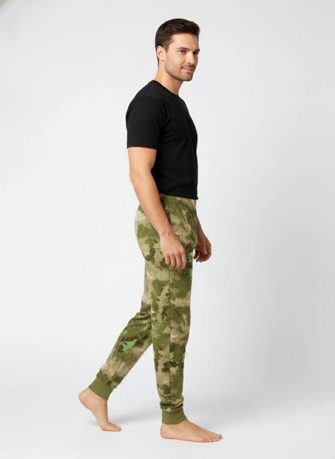 Кальсоны мужские тк.Футер с начёсом цв.Мох/Атак Зеленый