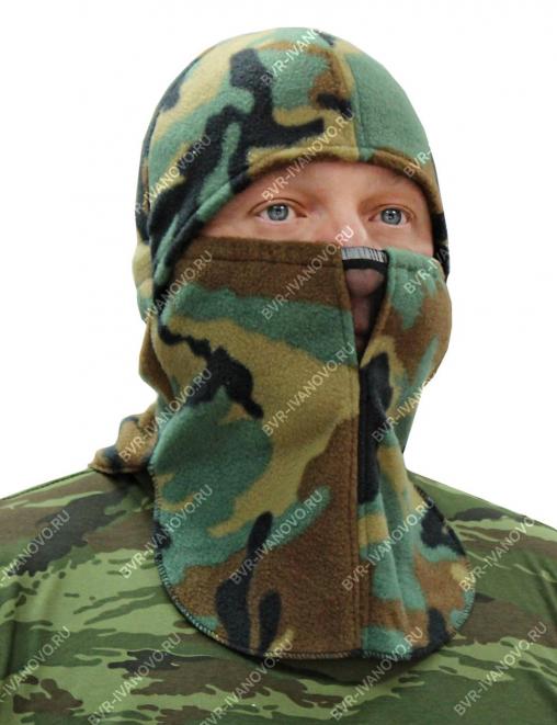 Шапка-маска БУРАН тк Флис цв.Зеленый КМФ