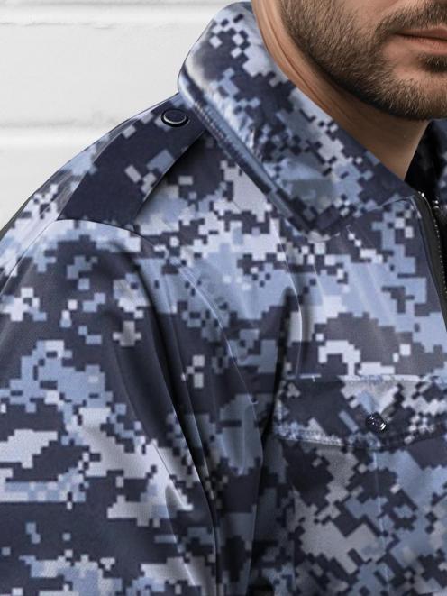 Ветровка ОХРАНА тк.Оксфорд цв.Цифра Синяя