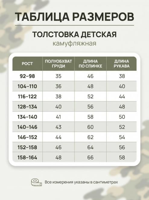 Толстовка детская КАДЕТ цв.Цифра