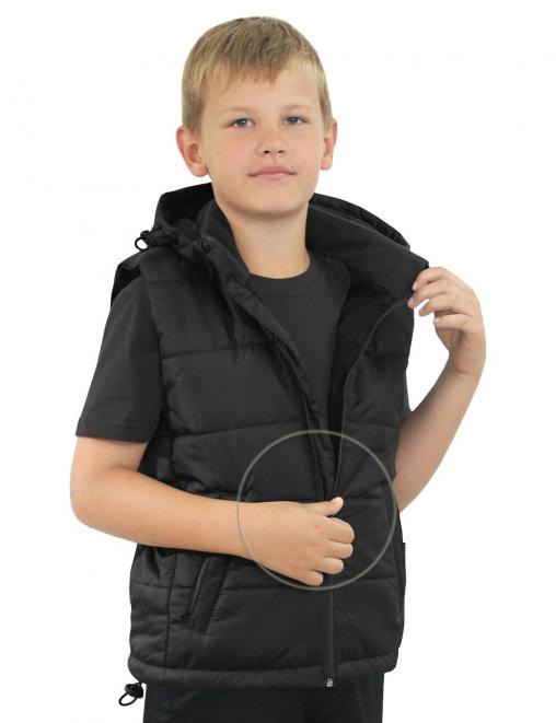 Жилет детский утеплённый СТАЛКЕР цв.Чёрный