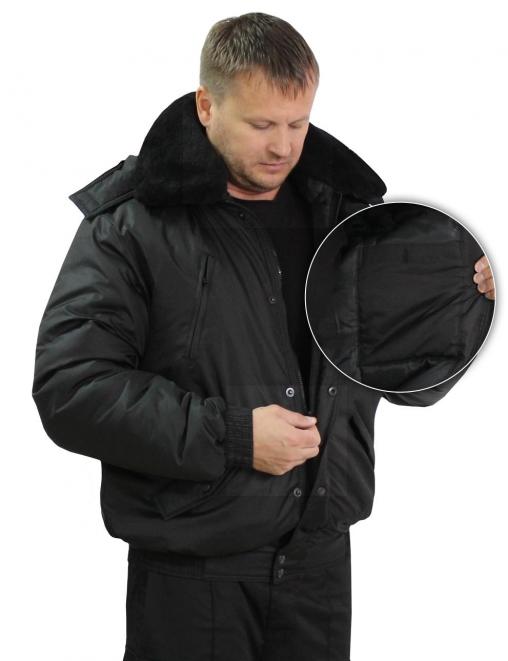 Куртка ОХРАННИК RS  тк.Дюспа цв.Чёрный