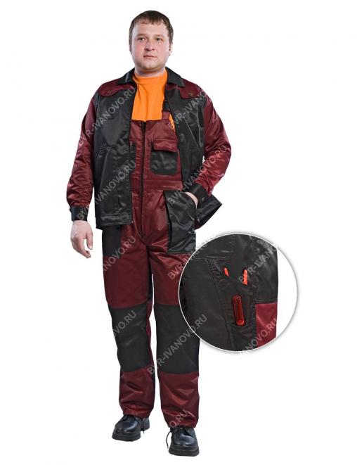 Костюм СПЕЦИАЛИСТ цв.Бордовый/Чёрный