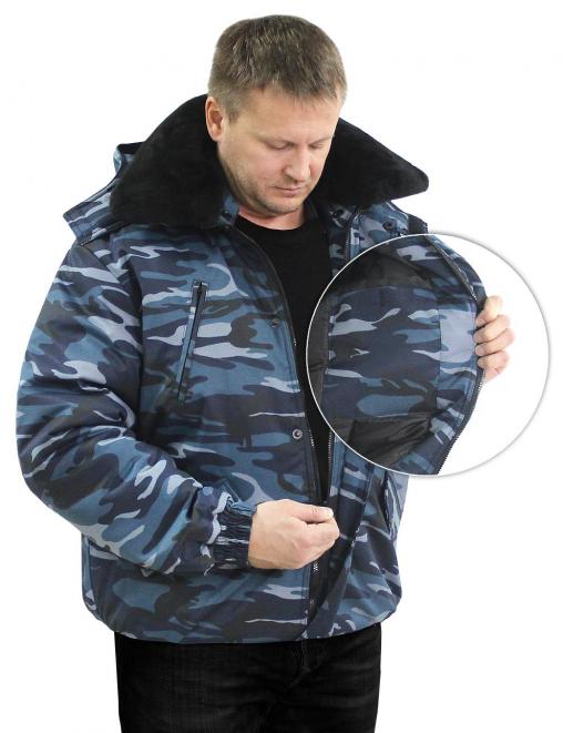 Куртка ОХРАННИК тк.Смесовая цв.Серый КМФ 
