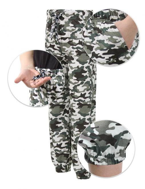 Брюки детские летние RAINBOW RS тк.Кулирка цв.КМФ RB 22