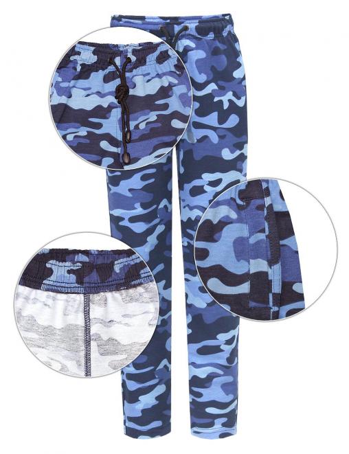 Брюки спортивные детские ЭКСТРИМ RS тк.Футер цв.Синий КМФ