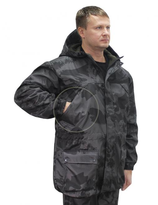 Костюм ТАЙГА-DEMI RS тк.Polarfleece цв.Black ambit