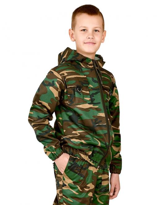 Костюм детский ЗАРНИЦА тк.Смесовая цв.Зеленый КМФ Костюм детский ЗАРНИЦА тк.Смесовая цв.Зеленый КМФ