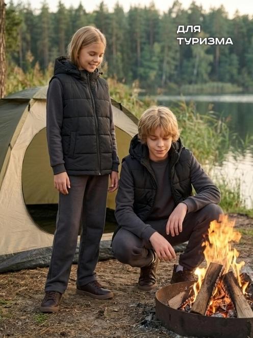 Жилет детский утеплённый СТАЛКЕР цв.Чёрный