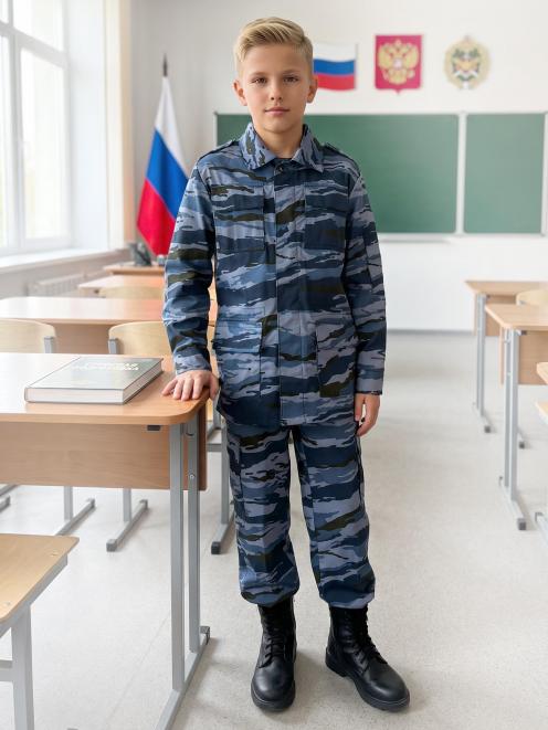 Костюм детский ВОЕННО-ПОЛЕВОЙ тк.Смесовая цв.Серый камыш