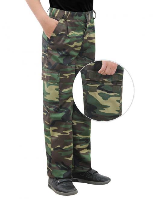 Брюки детские ВОЕННО-ПОЛЕВЫЕ цв.Зеленый КМФ