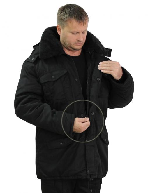 Куртка ЗИМА тк.Смесовая цв.Чёрный