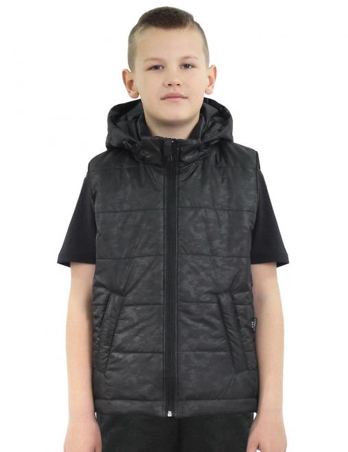 Жилет детский утеплённый СТАЛКЕР цв.Черный КМ 1228