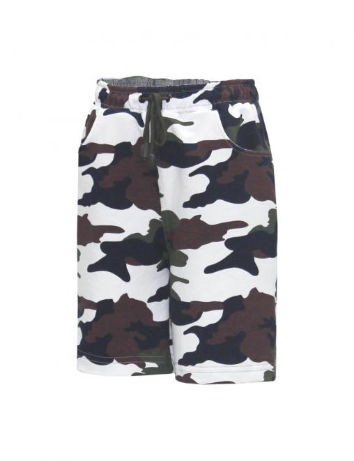 Шорты мужские ДАЧНЫЕ RS цв.Бело-зелёный КМФ 3978