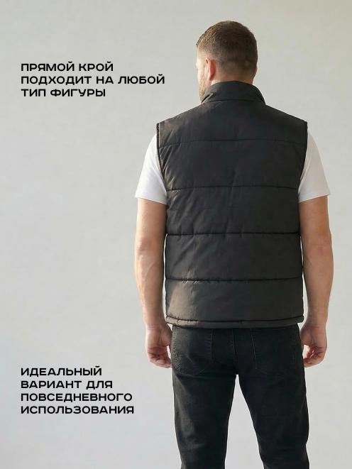 Жилет утеплённый БВР тк.Дюспа цв.Чёрный