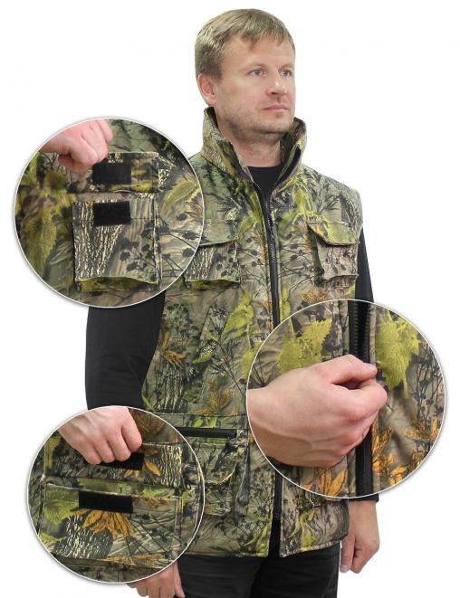 Жилет утеплённый БУРАН RS тк.Смесовая цв.Лесная Роща