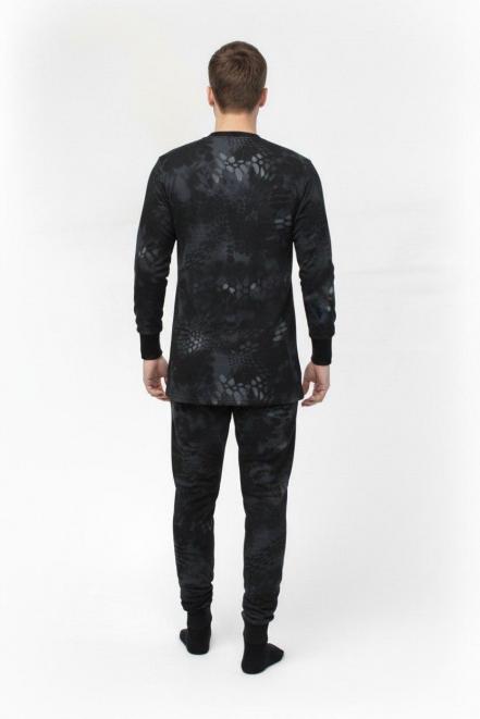 Белье нательное тк.Футер с начёсом цв.Питон чёрный