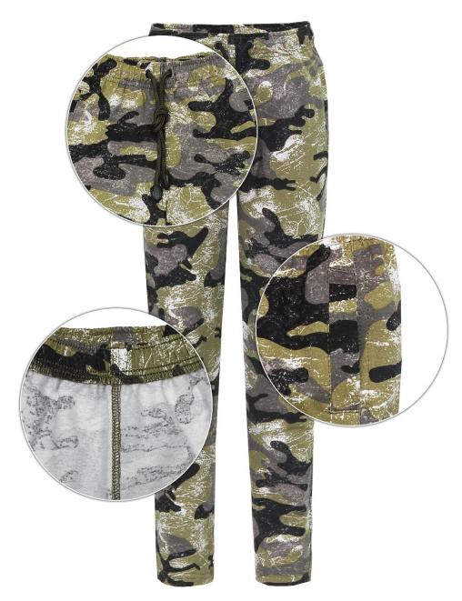 Брюки спортивные детские ЭКСТРИМ RS тк.Футер цв.Камуфляж V-100