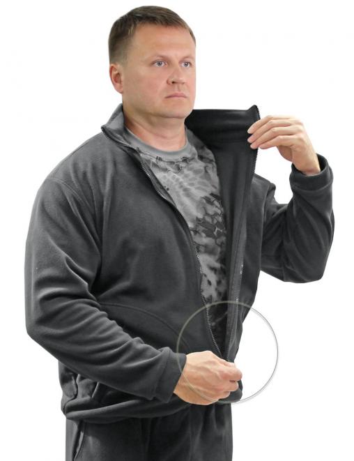 Толстовка Флисовая New цв.Серый