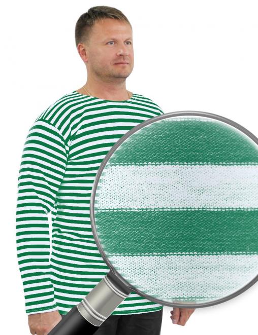 Тельняшка RS интерлок Зелёная полоса