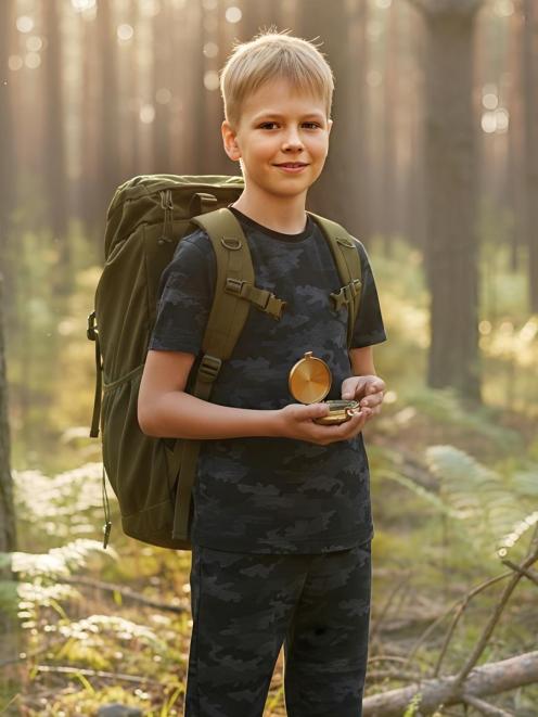 Комплект детский SUMMER TIME с брюками цв. Blur КМФ Чёрный NEW