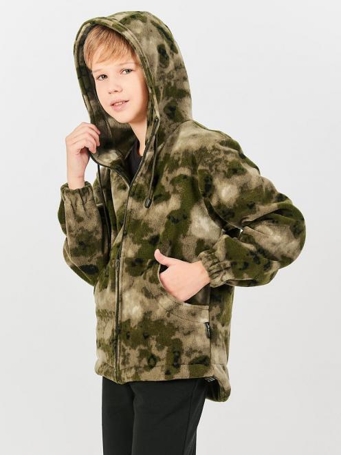 Толстовка детская БАРС тк. Флис цв. Мох зеленый