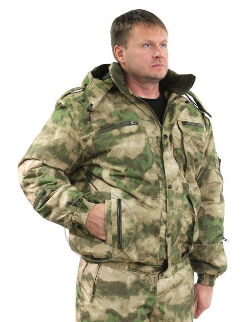 Костюм зимний БВР тк.Дюспа микро рип стоп цв. Атак Зелёный