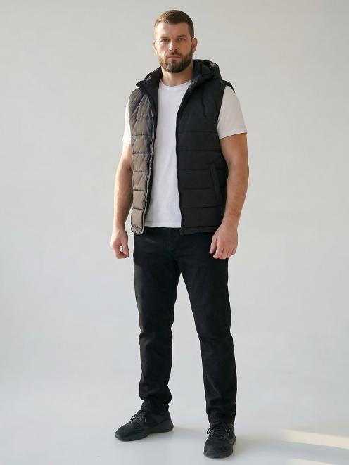 Жилет утепленный СТАЛКЕР тк.Дюспа цв.Чёрный