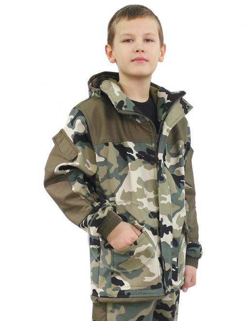 Костюм детский ГОРКА-Demi RS тк.Polarfleece рип-стоп цв.Зелёный КМФ