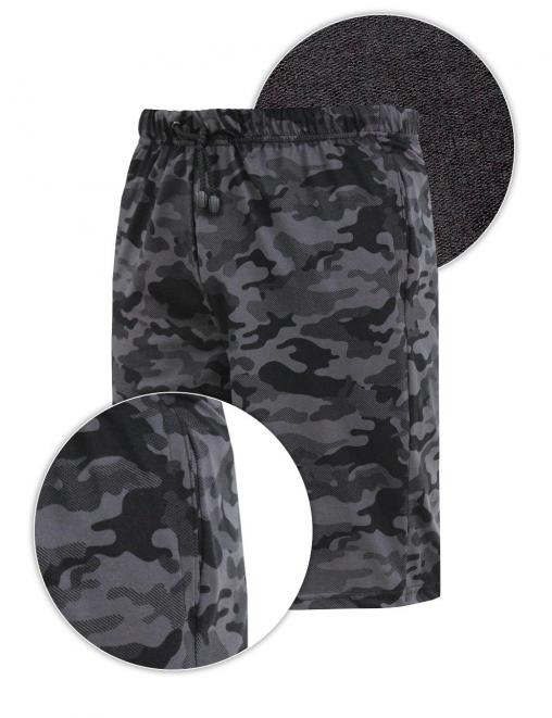 Шорты мужские ДАЧНЫЕ цв.Черный КМФ Рубеж