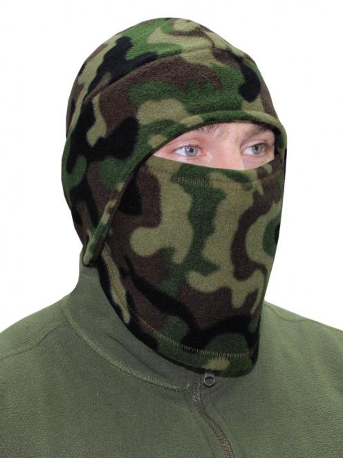 Шапка-маска СНЕГОХОД тк.Флис цв.Зеленый КМФ