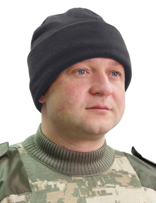 Шапка флисовая 4-х клинка цв.Серый 