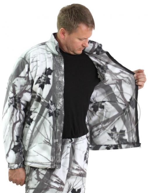 Толстовка Флисовая New цв.Белый Лес