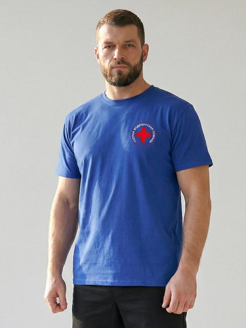 Футболка СКОРАЯ ПОМОЩЬ цв.Василёк